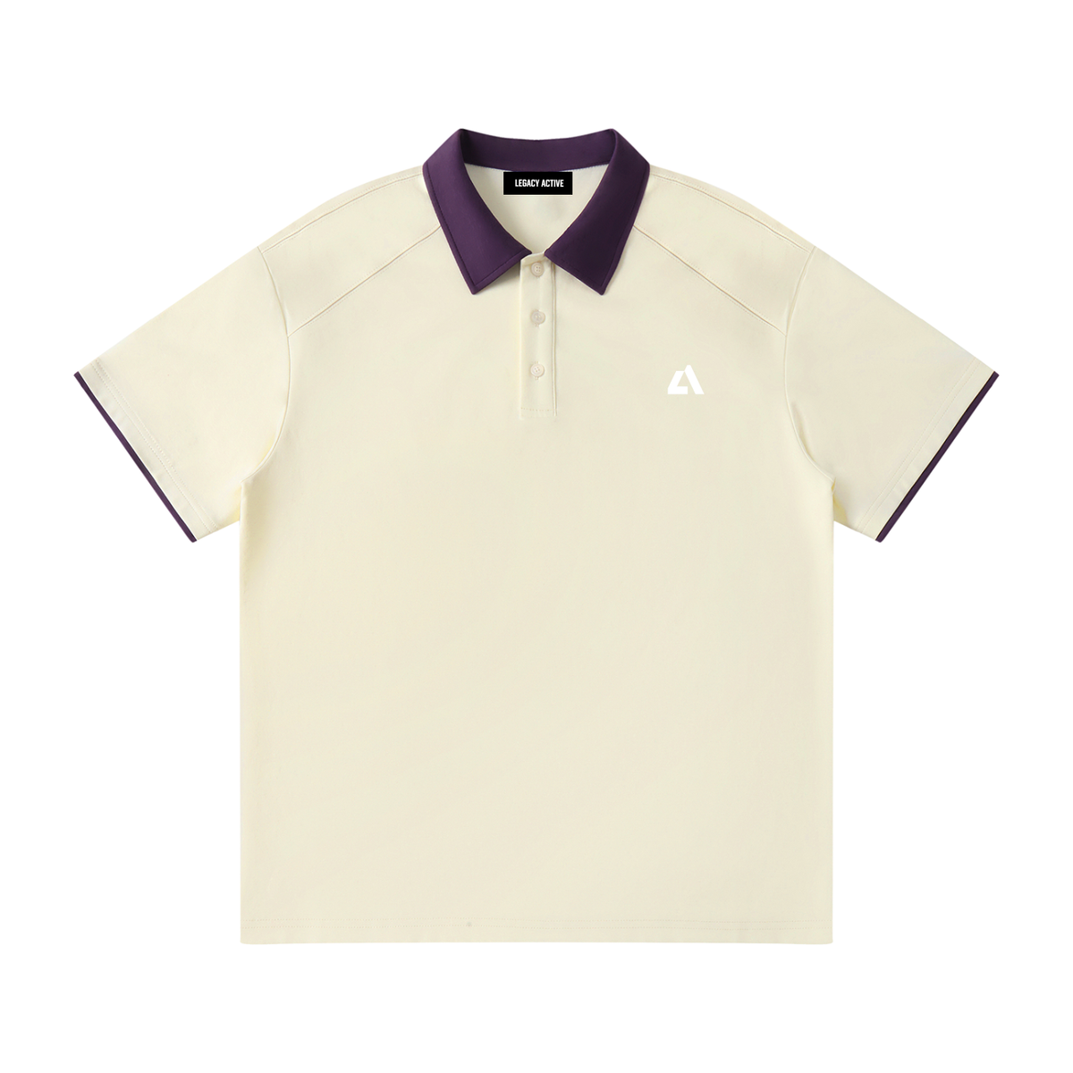 Contrast Collar Raglan Polo Shirt